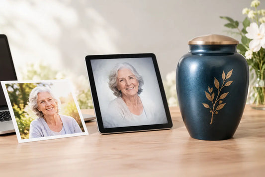 A Custom Urn Timeline From Photo to Presence